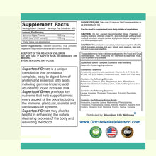 Superfood Green Complex - Spirulina and Alfalfa - 400 Capsules