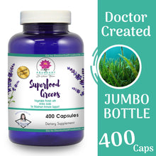 Superfood Green Complex - Spirulina and Alfalfa - 400 Capsules