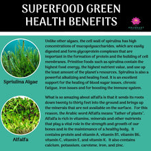 Superfood Green Complex - Spirulina and Alfalfa - 400 Capsules